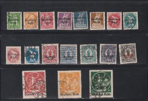 Bavaria # 256-265, 266-270, 272-274, Deutches Reich Overprints, Used., 1/3