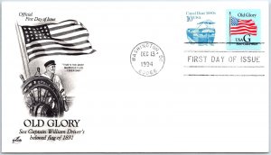 US COVER FIRST DAY OF ISSUE OLD GLORY SEA CAPTAIN WILLIAM DRIVER'S FLAG TYPE II