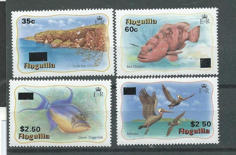 Anguilla #579-582 Fish   (MNH)  CV $8.45