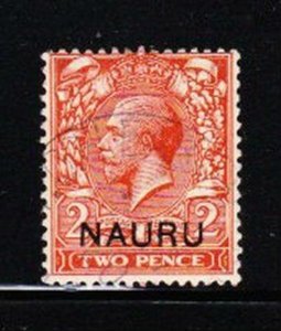 Album Treasures Nauru Scott # 4  2p  George V Overprint Very Fine Used CDS