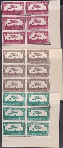 GB 1923 London Stamp Exhibition cinderellas MNH blocks of 6................B1380