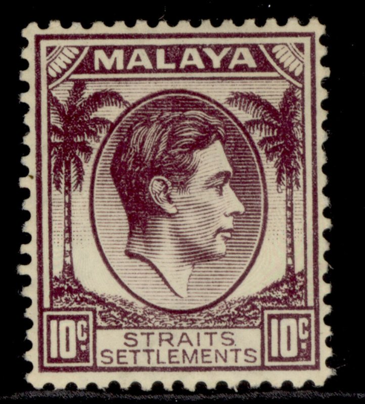 MALAYSIA - Straits Settlements GVI SG284, 10c dull purple, M MINT. Cat £16. 