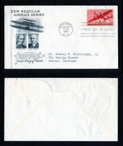 # C25 First Day Cover addressed with Artcraft cachet dated 6-25-1941
