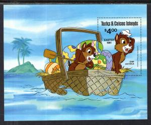 Turks and Caicos 480 Disney's Souvenir Sheet MNH VF