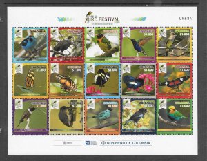 BIRDS - COLOMBIA #1492  MNH