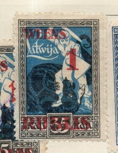 Latvia 1919-20 Early Issue Fine Mint Hinged 1R. Surcharged NW-191765