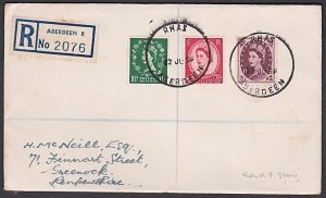 GB SCOTLAND 1959 Registered cover Aberdeen Royal Highland Show skeleton....A1990