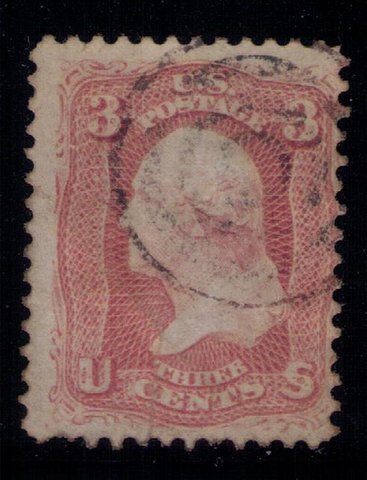 US SCOTT #64B USED ROSE PINK COLOR FINE