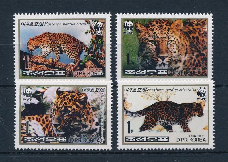 [54033] Korea 1998 Wild animals Mammals WWF Leopard MNH