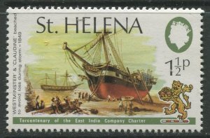 STAMP STATION PERTH St Helena #279 Tercentenary East India Company 1973 MNH