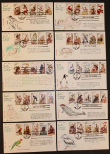 #2286-2335 American Wildlife DHC FDC Set