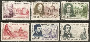 France B341-6 Mi 1309-14 MNH 1960 SCV $24.50