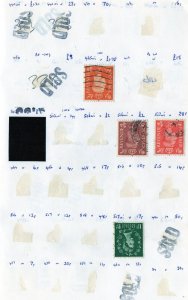 Dealers stamp approval book Great Britain 13 stamps selling value approx £7