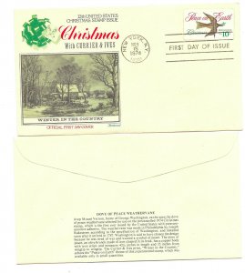 1552  1974 Christmas Dove, Fleetwood FDC