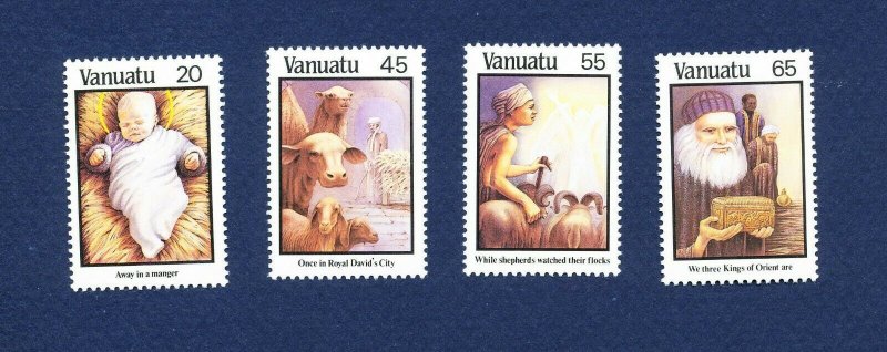 VANUATU - Scott 461-464 - FVF MNH - Christmas - 1987