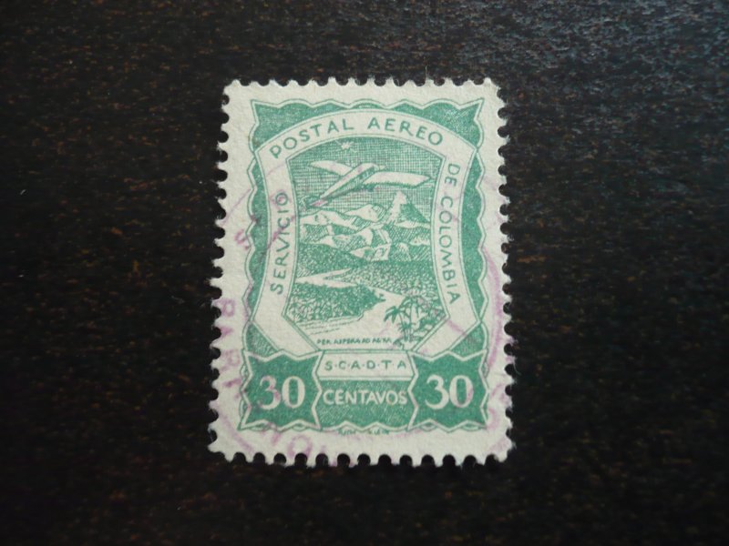 Stamps - Colombia - Scott# C29 - Used Part Set of 1 Stamp