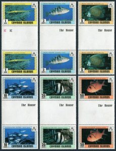 Cayman 405 x6 gutter,MNH.Michel 412-417. Fish 1979.Trumpet-fish,Nassau grouper,