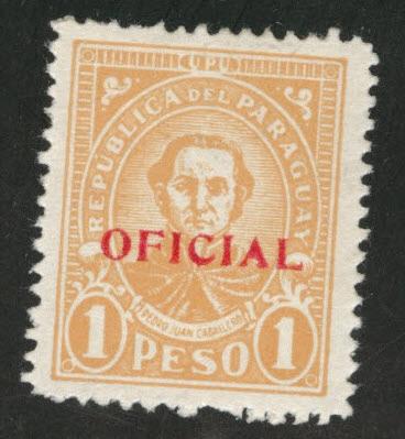 Paraguay Scott o96 Official stamp MH*