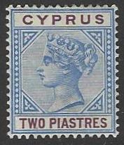 Cyprus #31 VF+ Mint Hinged QV Single Stamp cv $11.50