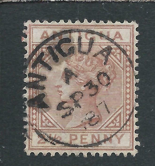 ANTIGUA 1882 2½d RED-BROWN COMPLETE ANTIGUA CDS FU SG 22 CAT £55