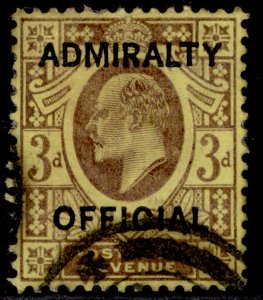 GB EDVII SG O106, 3d purple/lemon, FINE USED. Cat £160. 