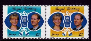 Jersey 1999 -  Wedding of Prince Edward  - MNH    pair # 902a