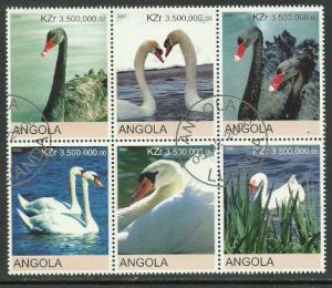 Angola Swans, Canceled Block, Wholesale 