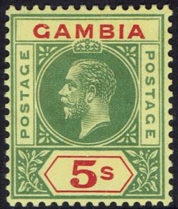 GAMBIA 1912  KGV 5/- MNH ** 