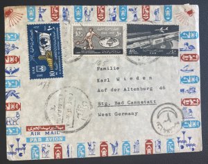 1960s  El Maadi Egypt Airmail cover To Altenburg Germany