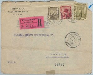 74673  EGYPT - POSTAL HISTORY - REGISTERED COVER to the USA 1919