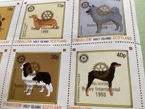 Holy Island Scotland Rotary International Dogs mint stamps sheet R49552