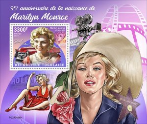 TOGO - 2021 - Marilyn Monroe - Perf Souv Sheet #1 - Mint Never Hinged