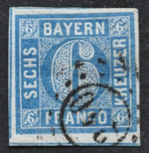 DYNAMITE Stamps: Bavaria Scott #11 – USED