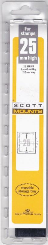 Prinz Scott Stamp Mount 25/215 BLACK Background Pack of 25