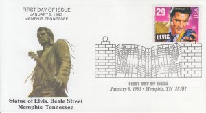 1993 Elvis Presley (Scott 2721) Memphis Collectible Elvis Statue FDC