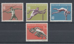 Liechtenstein Sc 297-300 MNH. 1956 Sports cplt VF