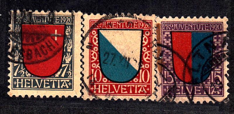 Switzerland #B15-B17, used