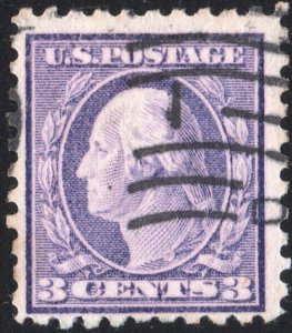 SC#426 3¢ Washington Single (1914) Used