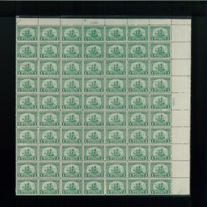 1920 United States Postage Stamp #548 Plate No. 12419 Mint Full Sheet