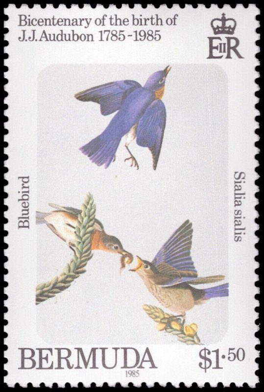 Bermuda 1985 Sc 465-468 Birds Osprey Heron Egret Bluebird CV $14