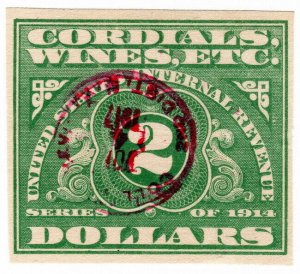 (I.B) US Revenue : Cordials Wines etc... Duty $2 (1914)