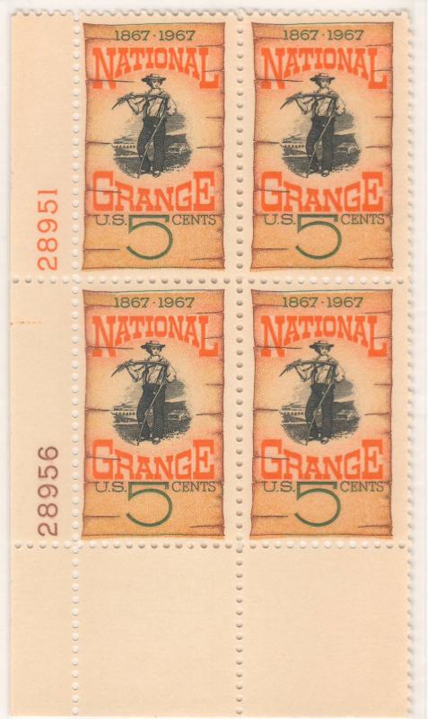 1323: National Grange - Plate Block - MNH - 28956 / 28951-LL