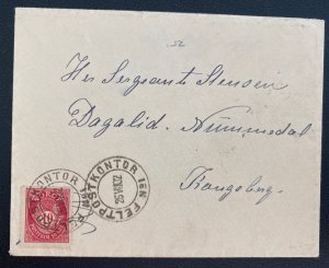 1902 Fieldpost Norway Military Mail Cover To Bangsberg