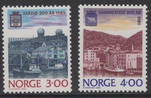 NORWAY SG1055/6 1989 TOWN BICENTENARIES MNH