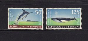 Senegal stamps #C115 & 118, MH, Topical, Fish, CV $12.25