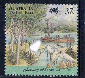 AUSTRALIA   1987 1ST FLEET  37c LIGHT USED      1581