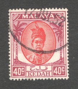 Malaya - Kedah, Scott #77    VF, Used, CV $10.00 ....  3240065