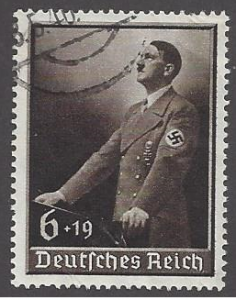Germany #B140 used single, Adolf Hitler day of national labor, issued 1939