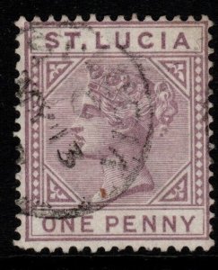 ST.LUCIA SG39 1886 1d DULL MAUVE USED