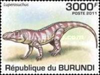 BURUNDI # 907-911 PREHISTORIC CROCODILES